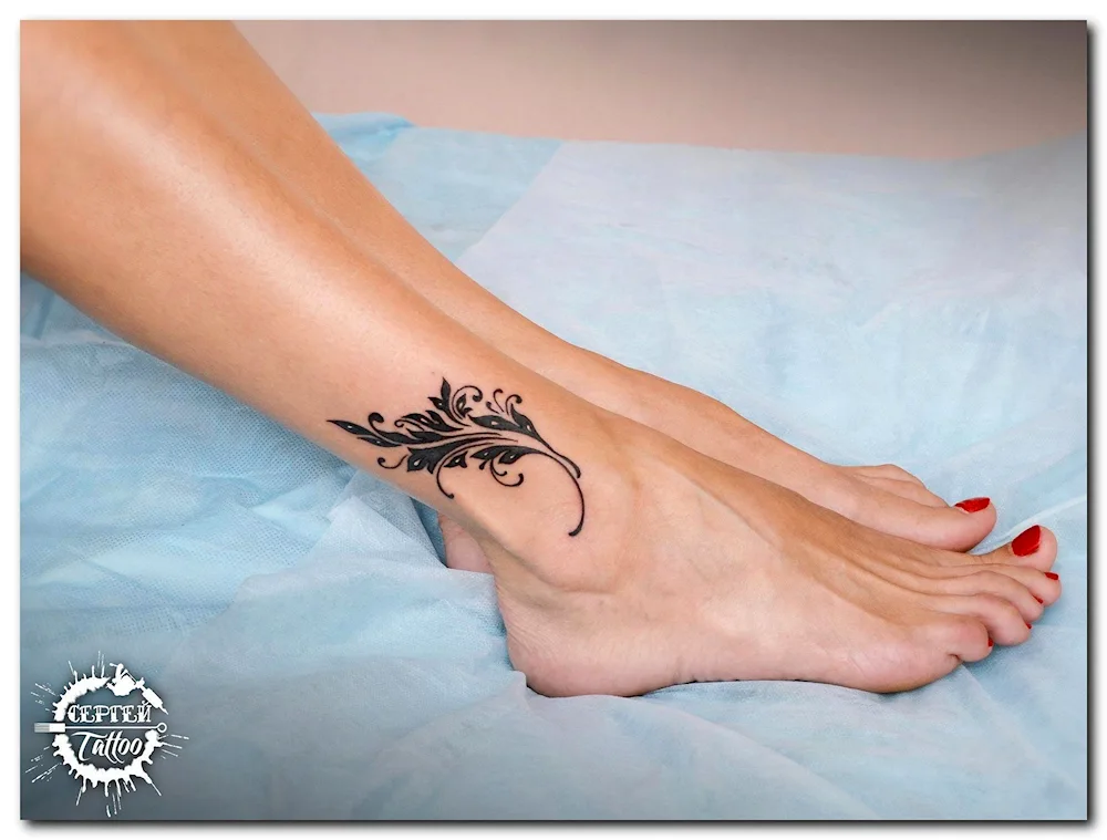 Foot tattoo for girls