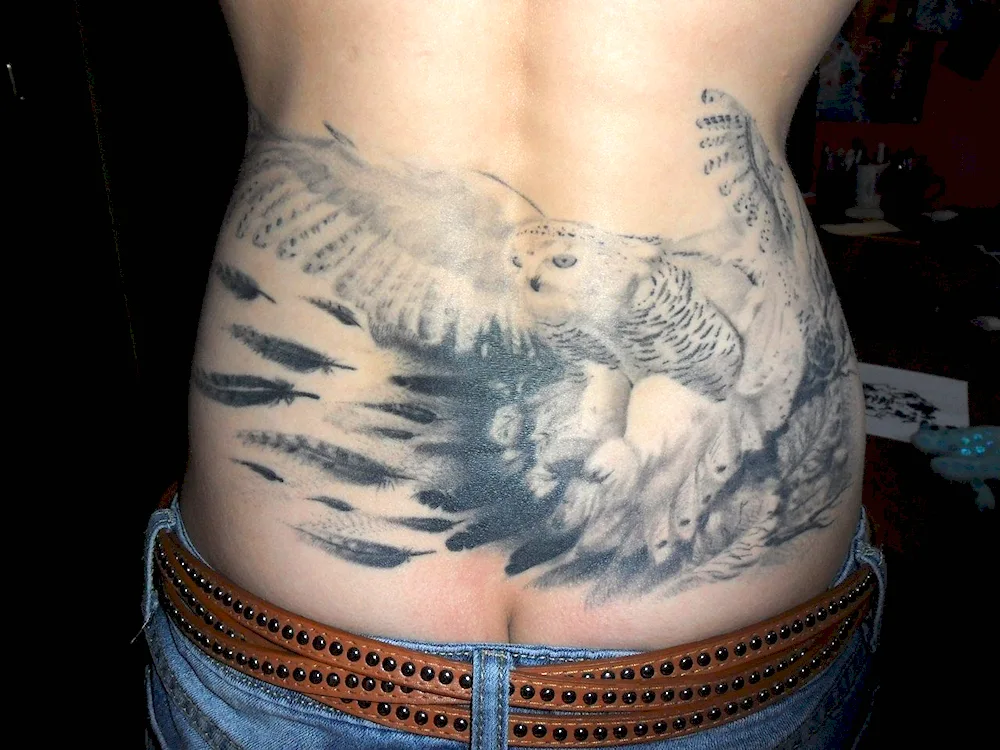 Lower back tattoo