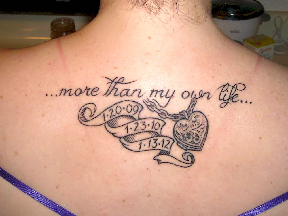 Tattoo on arm in memory of mum