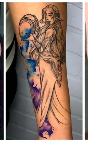 Aquarius tattoo for girls