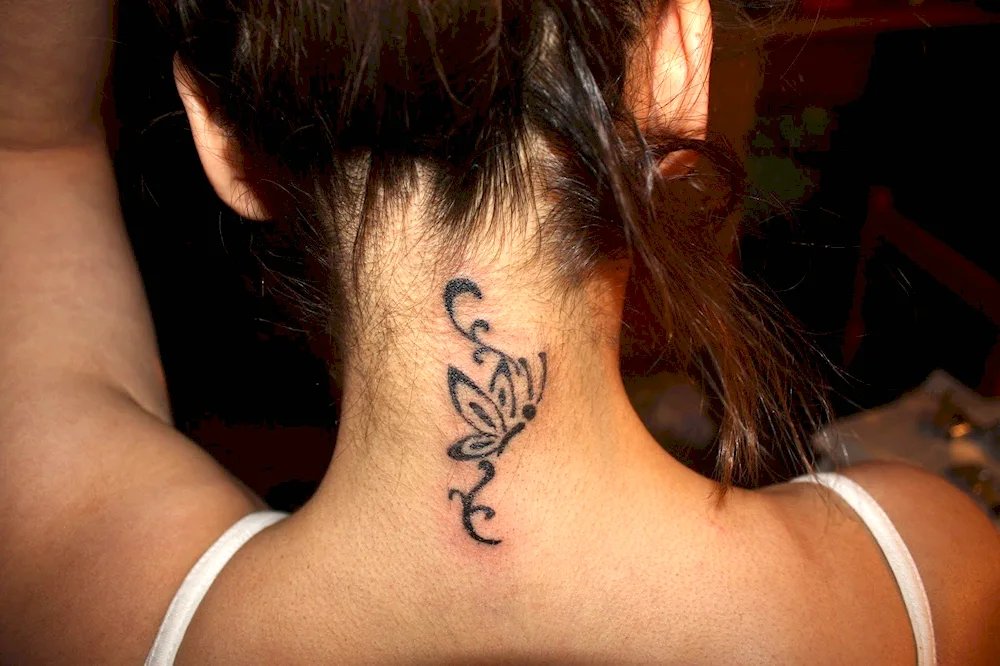 Neck tattoos for girls