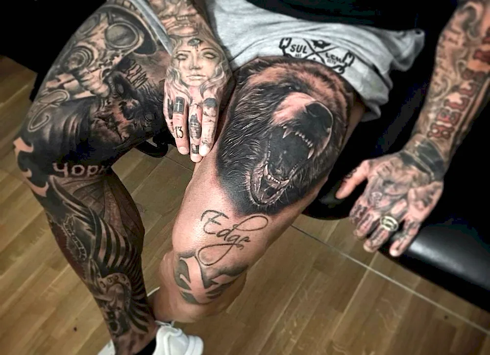 Thigh tattoos