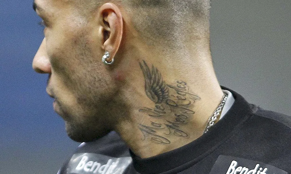 Men's neck tattoos