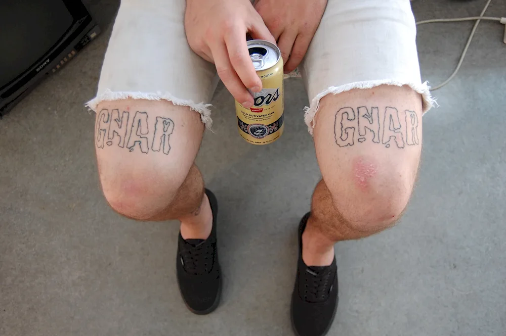 Knee tattoos