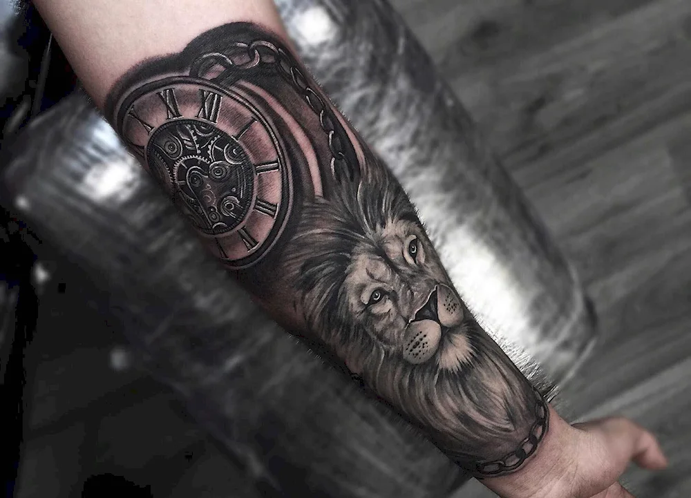 Half sleeve tattoos on forearm