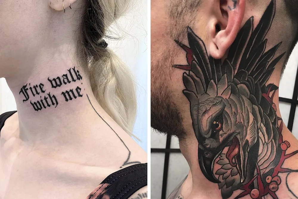 Neck tattoos