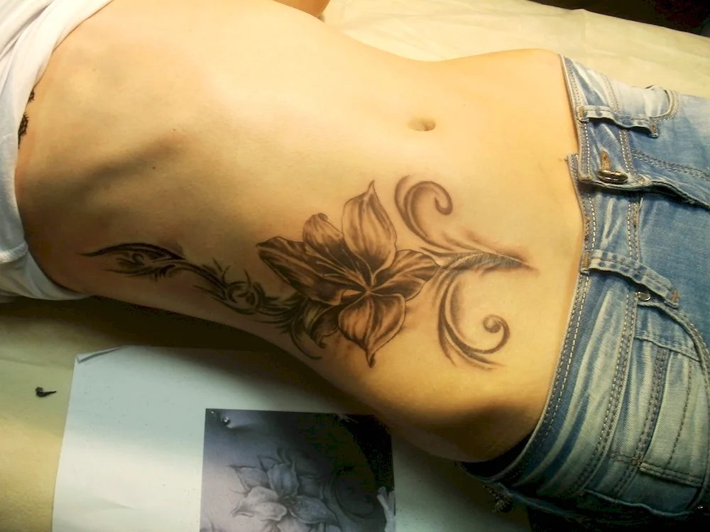 Tattoo on abdomen