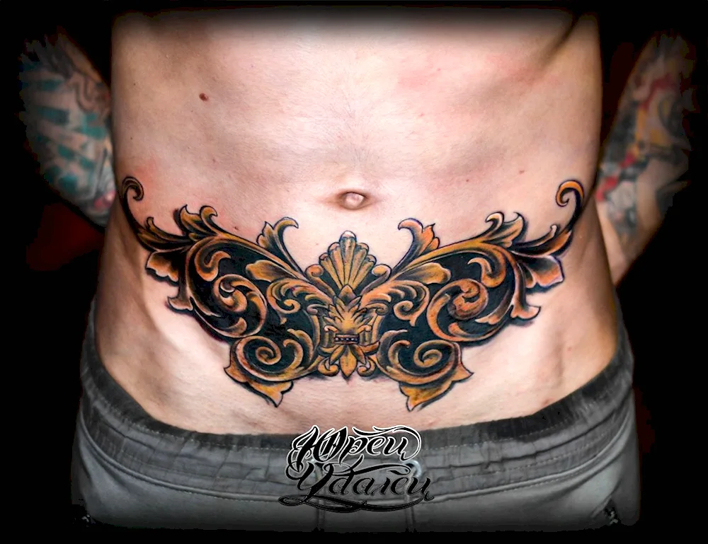 Tattoos on abdomen for men