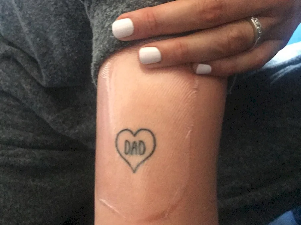 Tattoo in memory of mum with baby's date of birth