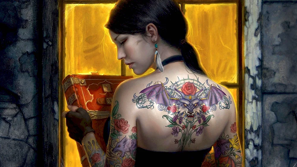 Female yakuza dragon tattoos