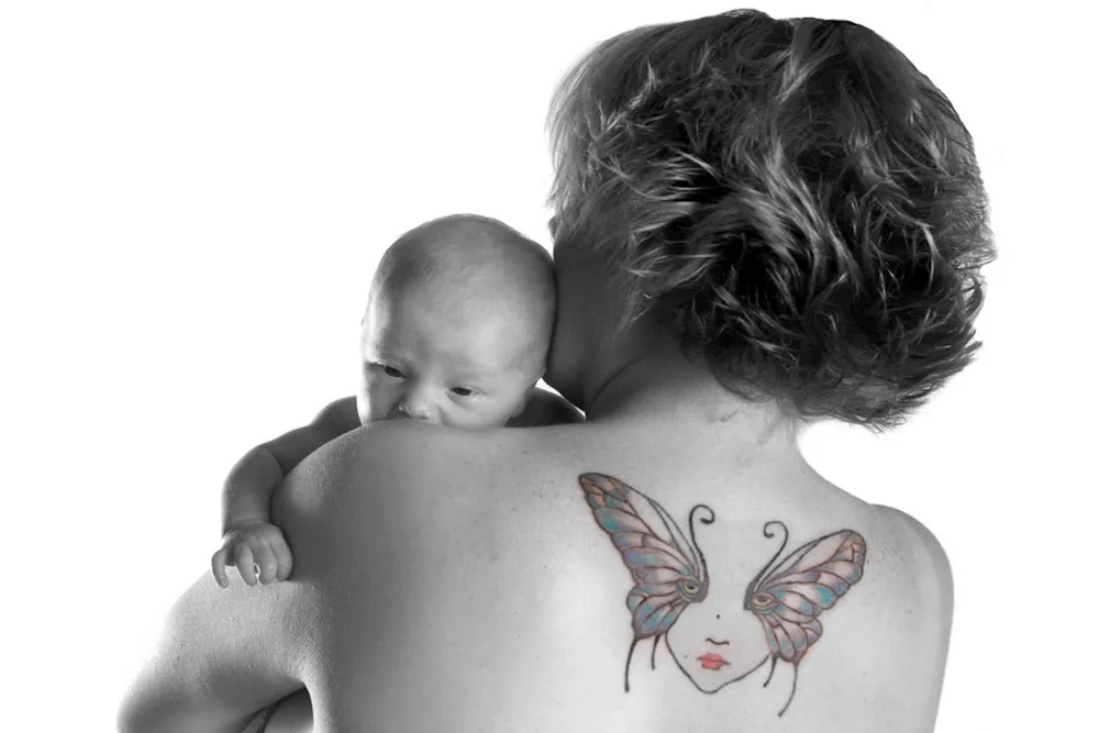 Tattoos in honour of the birth of a child