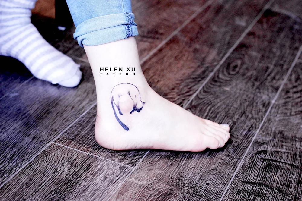 Tattoo on the ankle