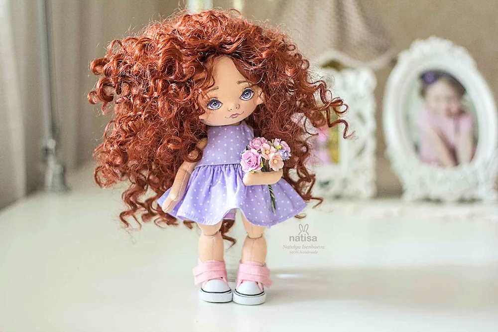 Textile dolls curls