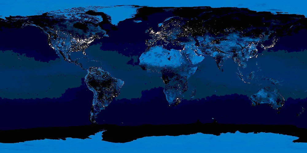 North Korea at night from satellite