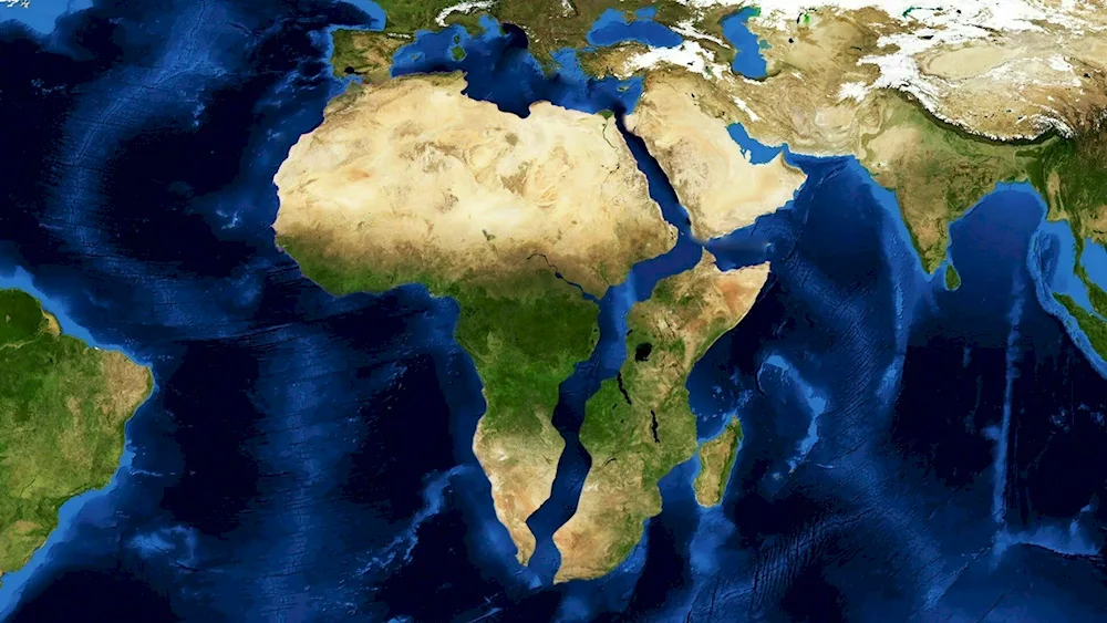 Map of planet earth