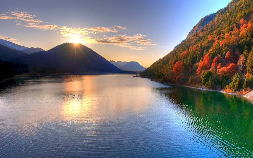 Teletskoye Lake sunset