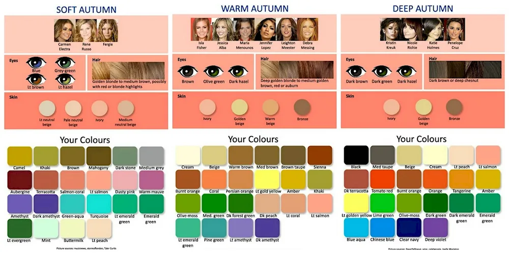 Dark autumn colour type looks
