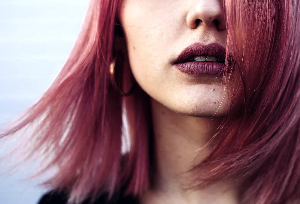 Dark pink hair