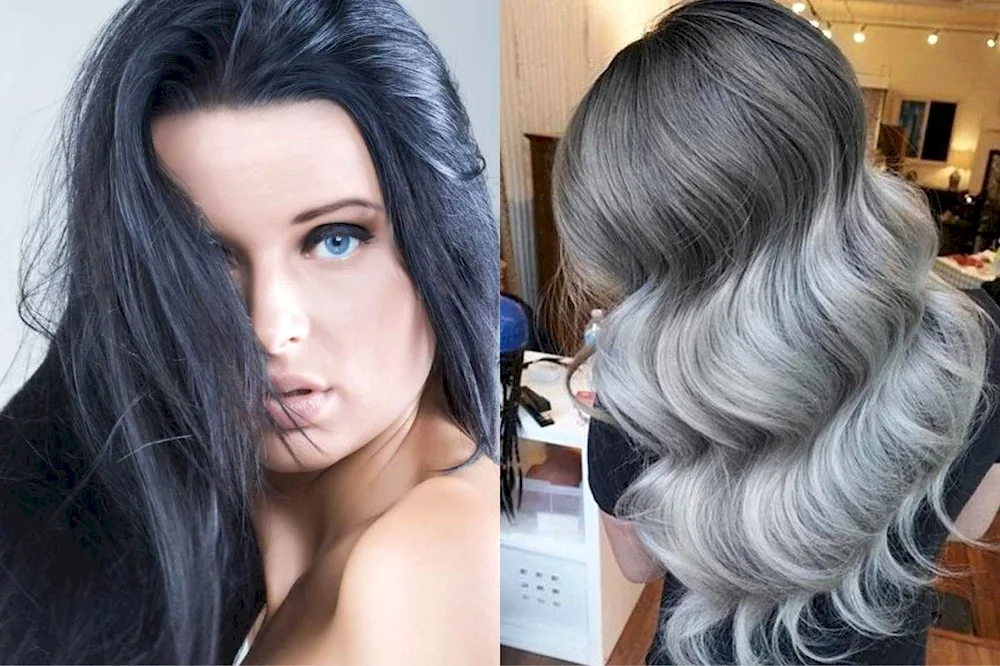 Dark hair with ash tint