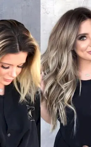 Dark blonde balayage