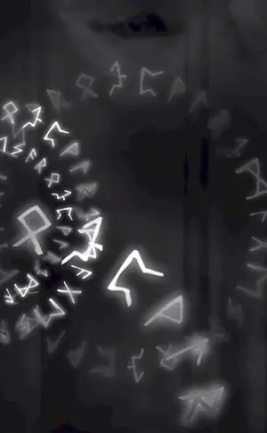 Dark background runes