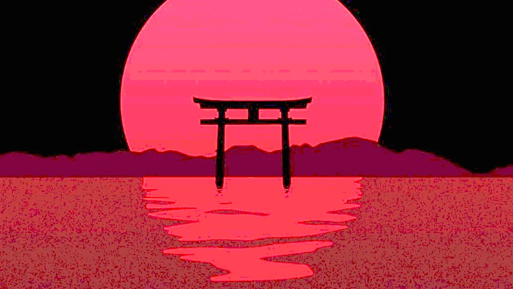 Japanese style dark background