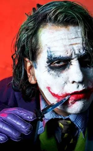 The Dark Knight Joker makeup 2008