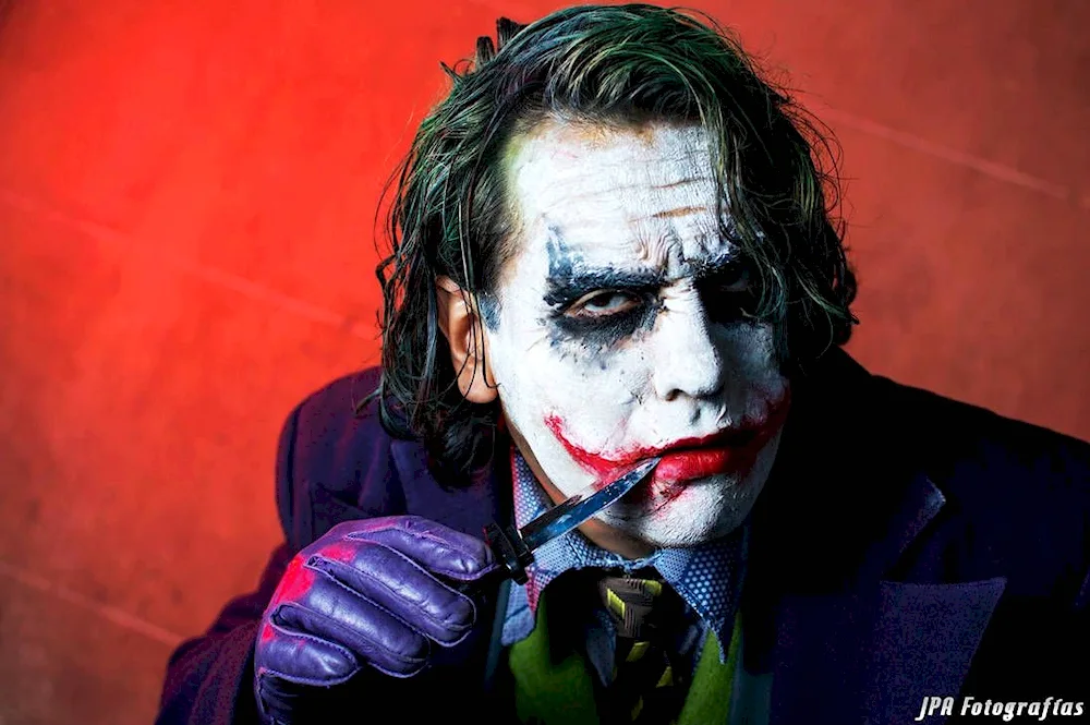 The Dark Knight Joker makeup 2008