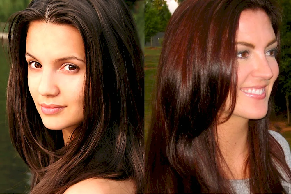 Dark auburn hair colour