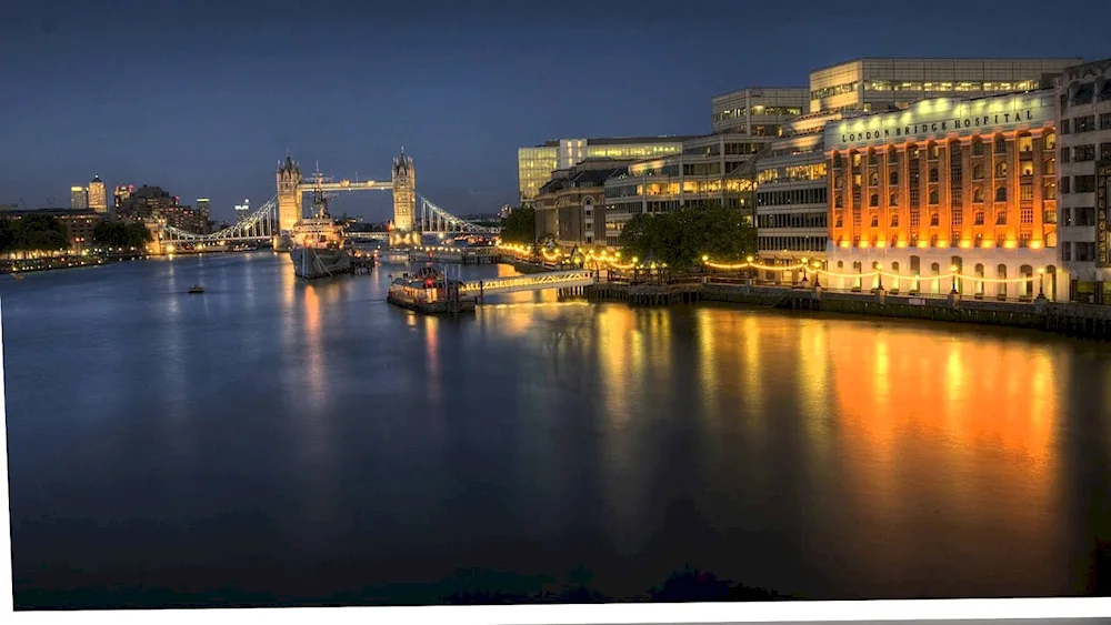 Nighttime Boston Embankment