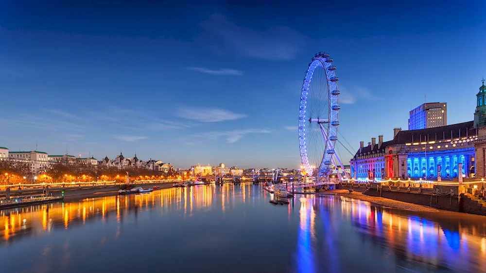 The Thames River in London