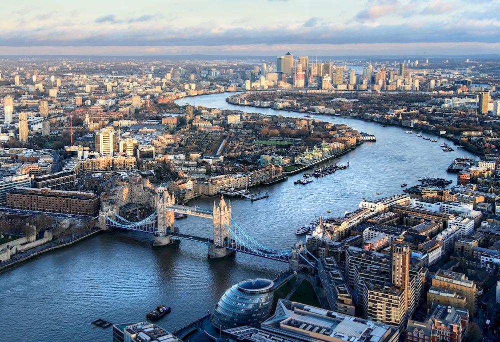 The Thames River in London