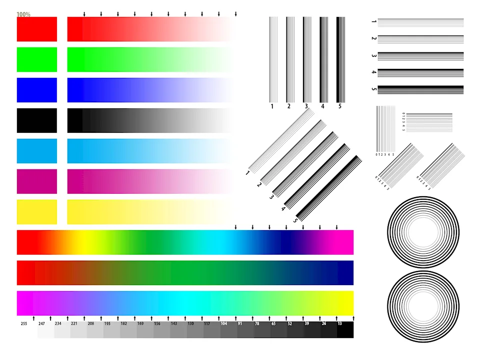 Epson printer test 4 colours