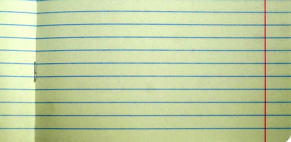 Ruler sheet notebook