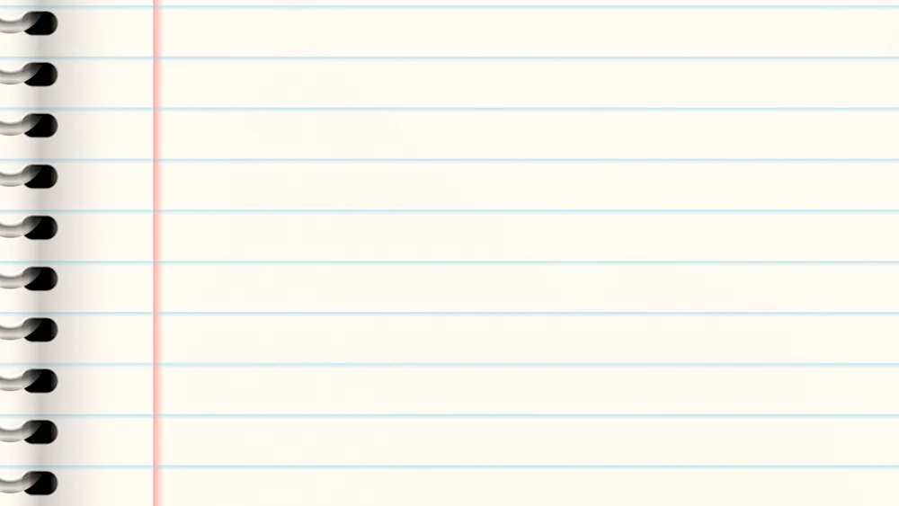 Notebook sheet in a line background