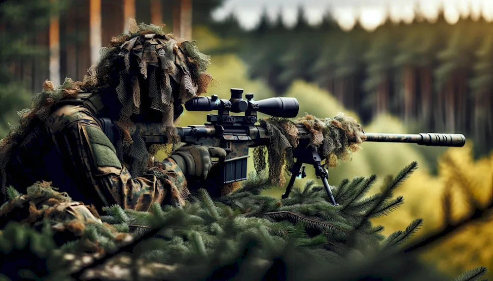 Heavy sniper of the Russian Federation