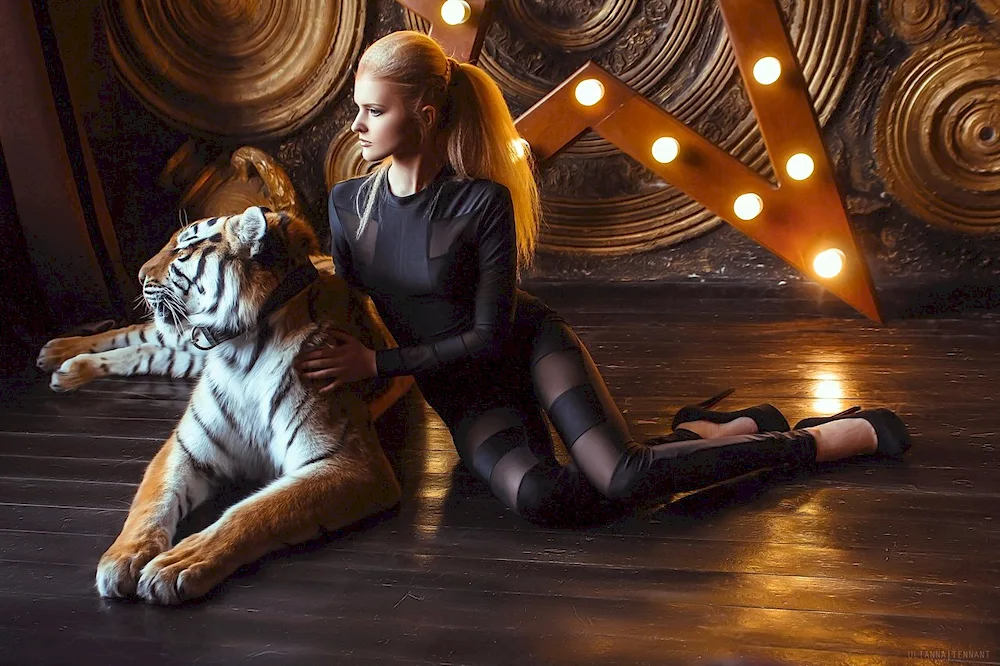 Tiger and girl