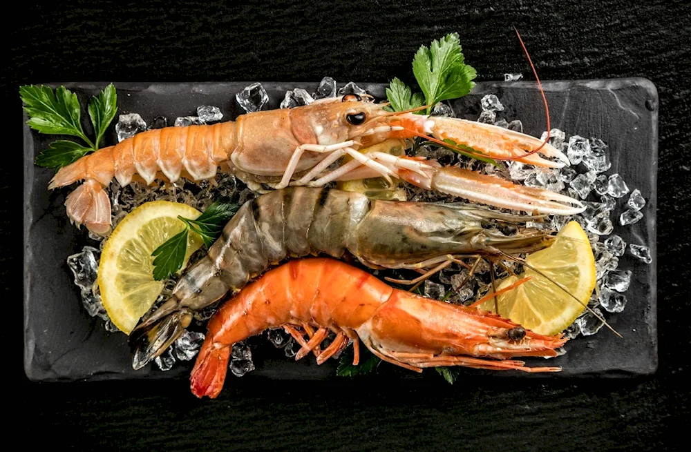 Tiger prawns on board