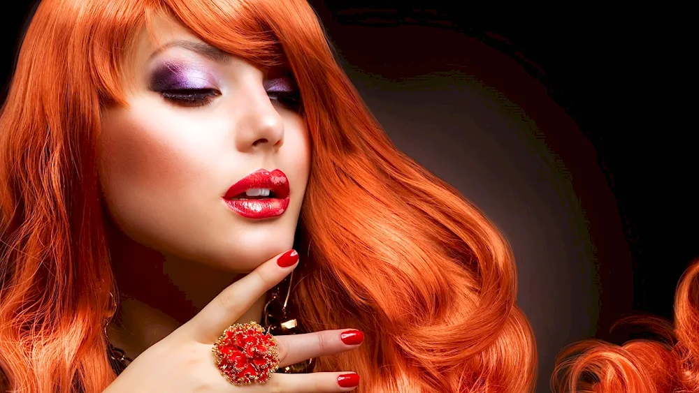 Red short hair