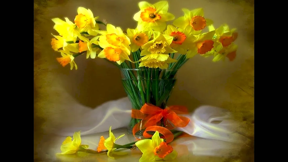 Narcissus flowers bouquet