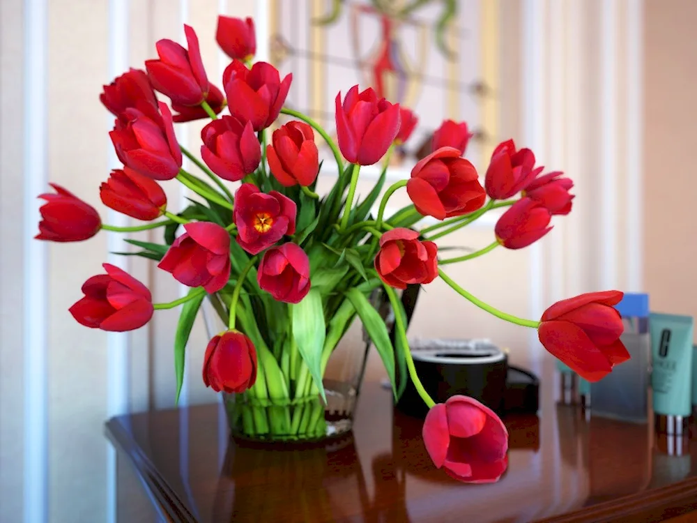 Tulips in a vase