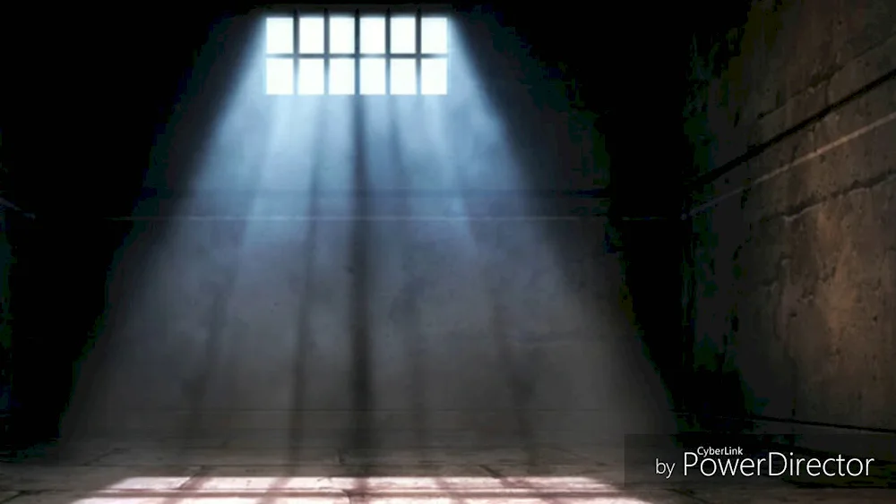 Anime prison without people