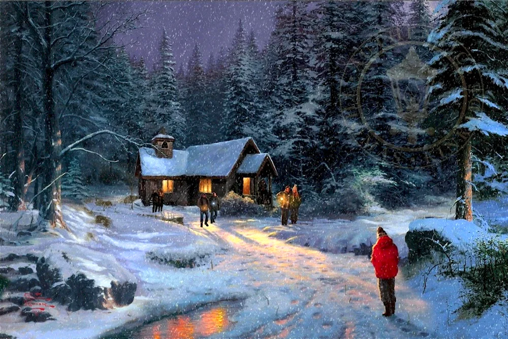 Thomas Kincade winter landscape