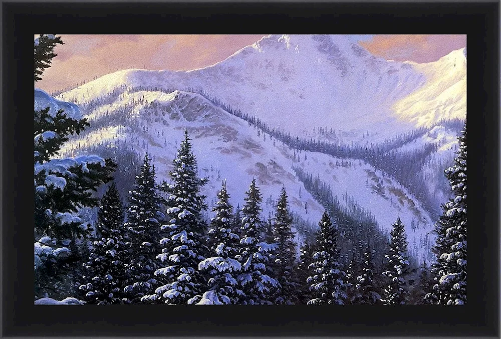 Thomas Kinkade painting mountains