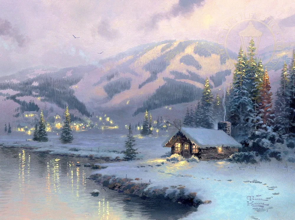 Thomas Kincade winter landscape