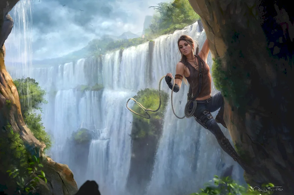 Tomb Raider waterfall