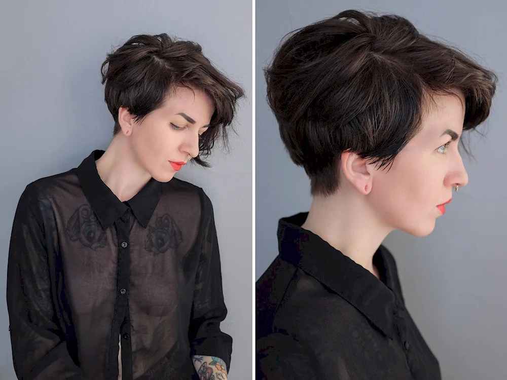 Pixie haircut- Bob on curly hair
