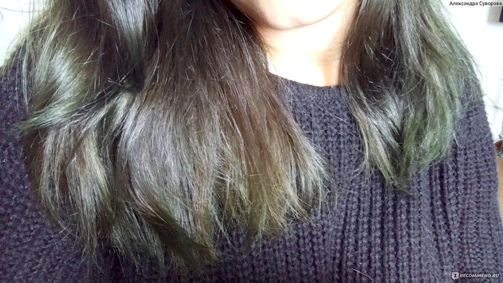 Black tonic on blonde hair