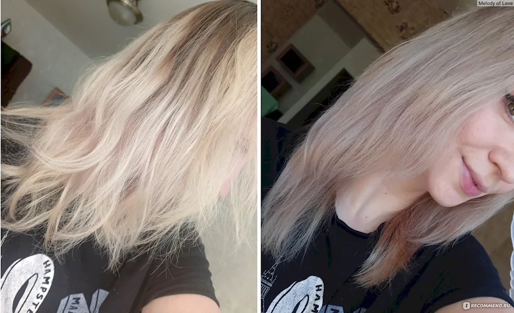 Peppel hair colour before and after