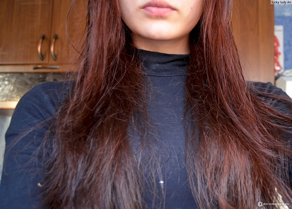 Tonic Red Amber on dark hair